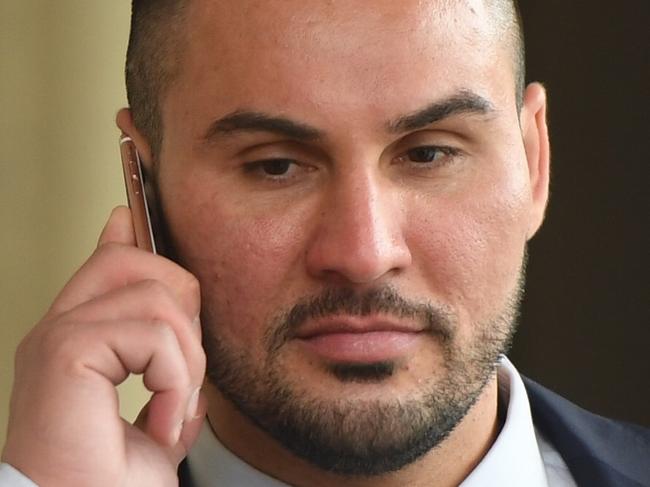 Salim Mehajer leaves the Supreme Court in Sydney, Thursday, August 3, 2017. (AAP Image/Dean Lewins) NO ARCHIVING