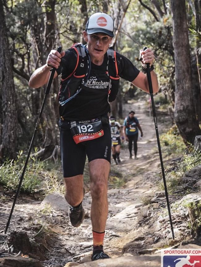 Cooley competes in the 100km Ultra-Trail event in the Blue Mountains in 2019. He came 22nd and was aiming to be in the top 10 in 2020.