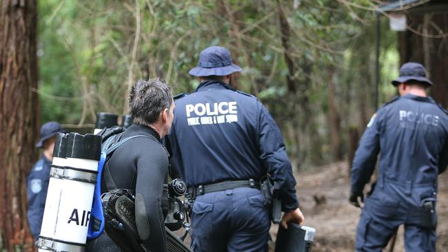 Police and volunteers searching in and around Kendall in late 2021. Picture: NCA NewsWire / Peter Lorimer.