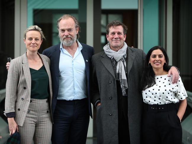 Australian actors Marta Dusseldorp, Hugo Weaving, Rhys Muldoon and Leah Vandenberg. Picture Kym Smith