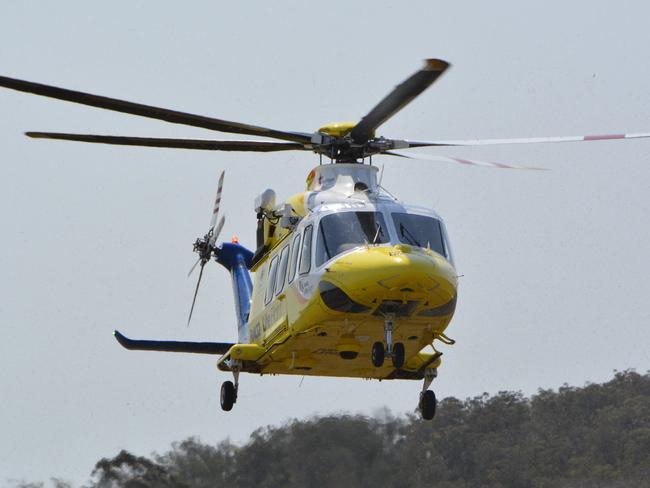 A LifeFlight Helicopter lands in Toowoomba at the rescue helicopter service's new base. LifeFlight Generic