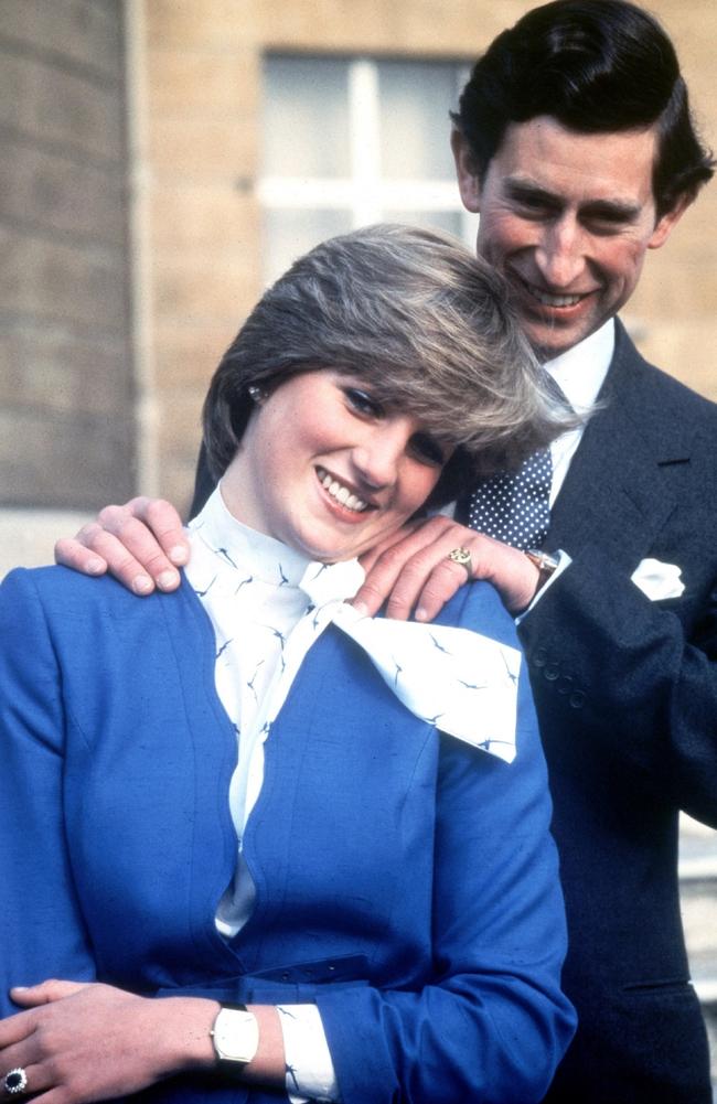 Prince Charles and the then Lady Diana Spencer pose following the announcement of their engagement in February 1981. The pair had only met a handful of times before they wed. Picture: AP