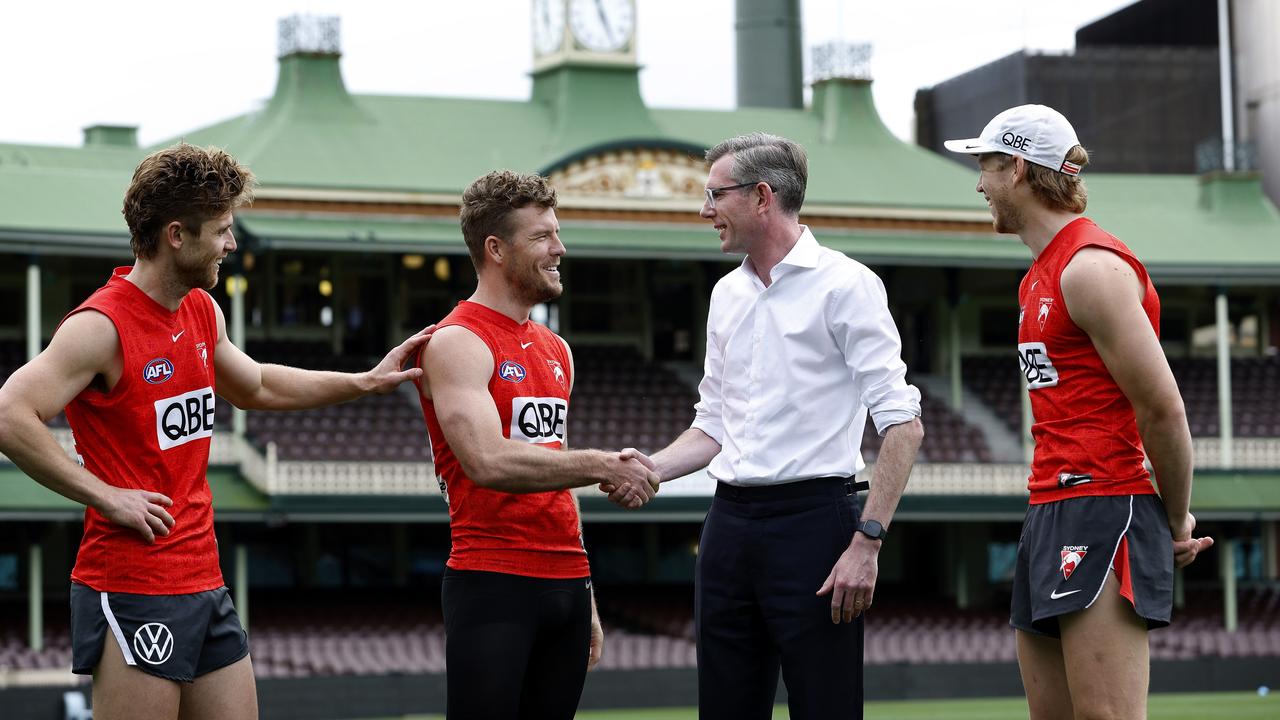 Dominic Perrottet and New South Wales lost out on the inaugural Gather Round despite the strong crowds at Swans fixtures and their recent playing success. Photo by Phil Hillyard