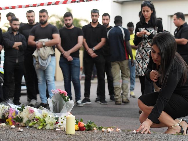 Family, friends and colleagues gathered at the Palms Motel on Thursday night to remember Darwin taxi driver, Hassan Baydoun. Picture: Keri Megelus