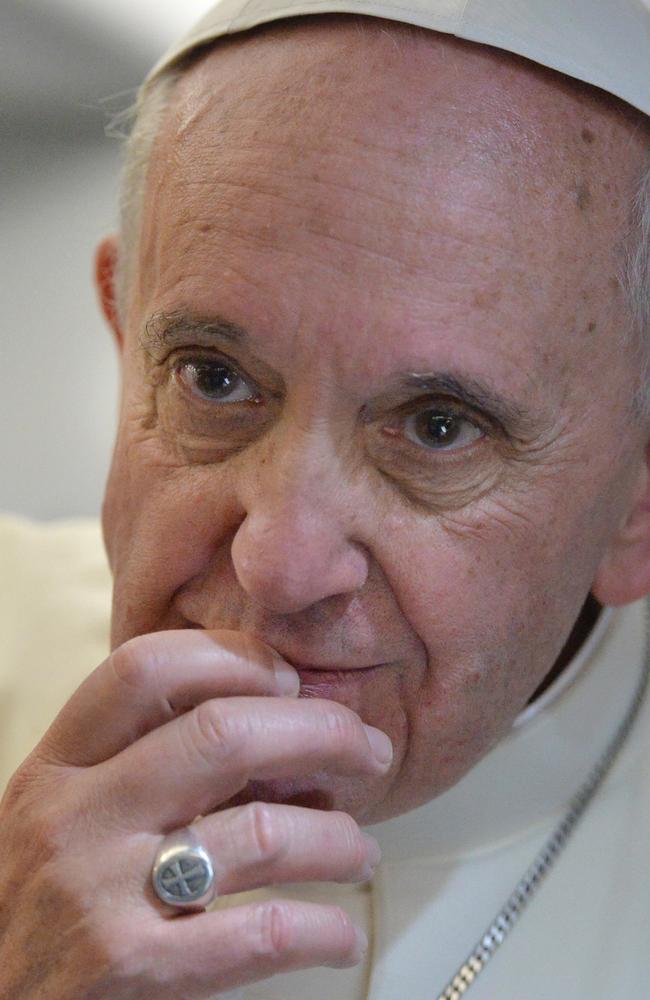 The letter states that Pope Francis is complicit. Picture: AP