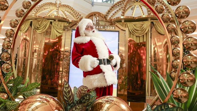 as Santa arrives at Pacific Fair.Picture Glenn Campbell