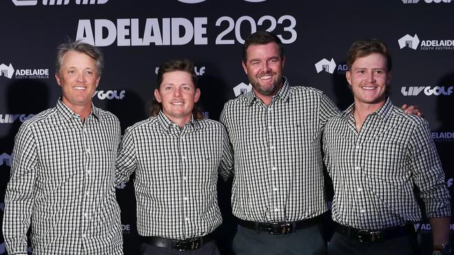 Ripper GC Players Matt Jones, Cam Smith, Marc Leishman and Jed Morgan. Picture: Sarah Reed