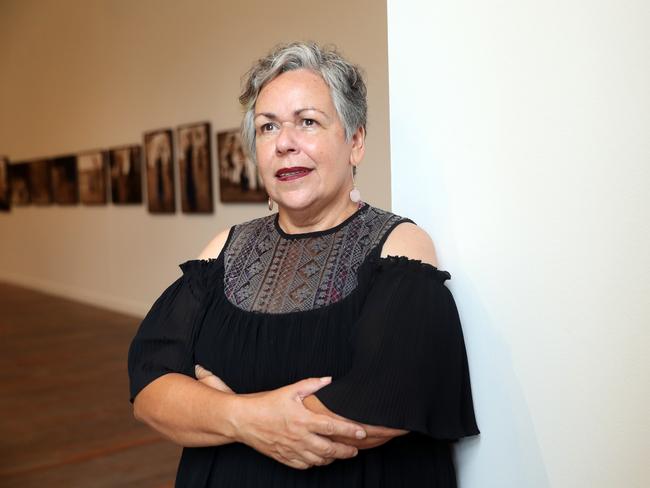 Fiona Foley at the National Art School Gallery in Darlinghurst. Picture: Richard Dobson