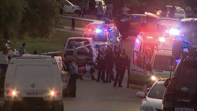 A major police operation was underway at the Perth home. Picture: 9News