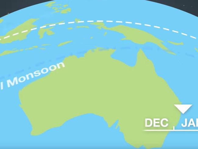 The annual monsoon is late and that's means other weather systems are stuck in winter mode. Picture: BOM.Source:Supplied