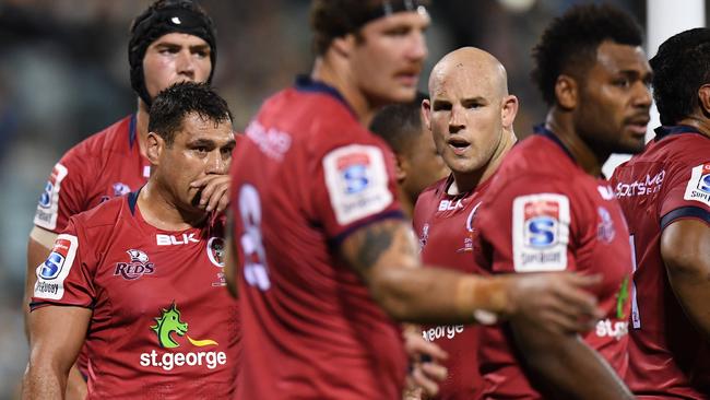 Stephen Moore of the Reds during their loss to the Brumbies.