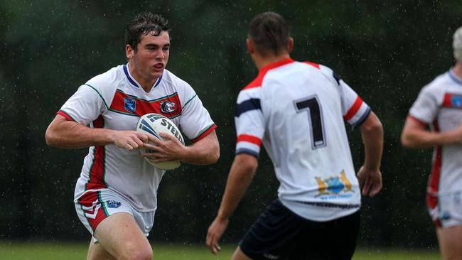 A Monaro player on the burst in the Laurie Daley Cup rugby league semi-finals. Pic: Supplied