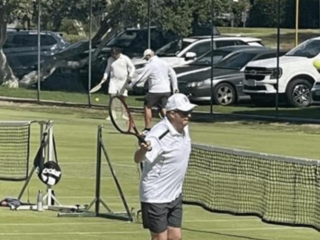 Prime Minister Anthony Albanese was spotted playing tennis at the Cottesloe Tennis Club.