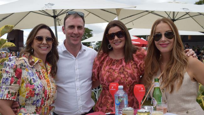 Karlene, James, Kate and Penny at the Rockhampton Jaguar Land Rover Pop-Up Polo on June 3, 2023. Picture: Aden Stokes