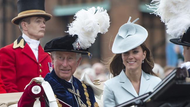 Kate in 2014, as the Duchess of Cambridge, after the Order of the Garter, one of the many tedious events suffered by royalty. Picture: Arthur Edwards – WPA Pool /Getty Images