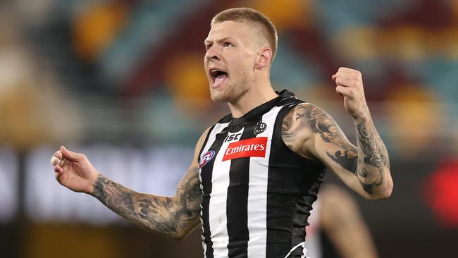 Gold Coast should put a big offer on the table to land Jordan De Goey from Collingwood. Picture: Michael Klein