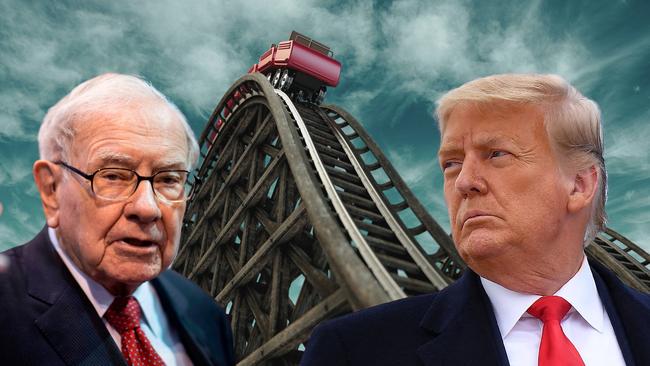 Warren Buffett and Donald Trump artwork