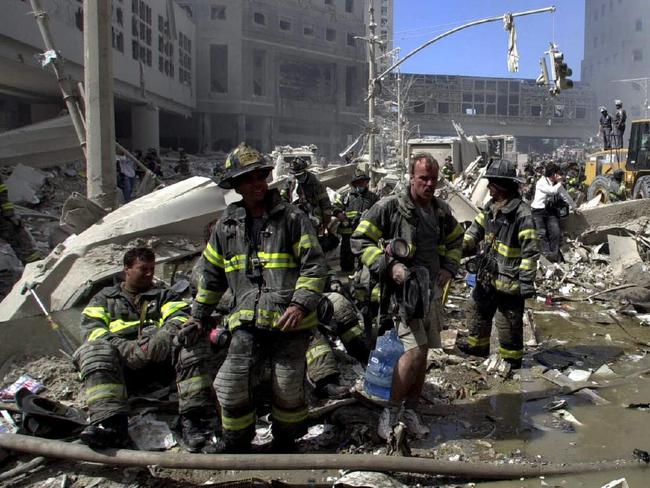 Ground zero resembled a war zone. Picture: Nathan Edwards