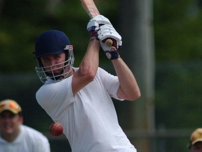 Steve Errey from Barron River Batting in the A grade cricket final between Norths and Barron River at Griffiths Park. Photo captured in 2006. Photo: Nellie Pratt