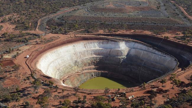 Water pools sit at the bottom of an open mine pit at Northern Star Resources Ltd.'s Kalgoorlie Operations. Picture: Carla Gottgens/Bloomberg.