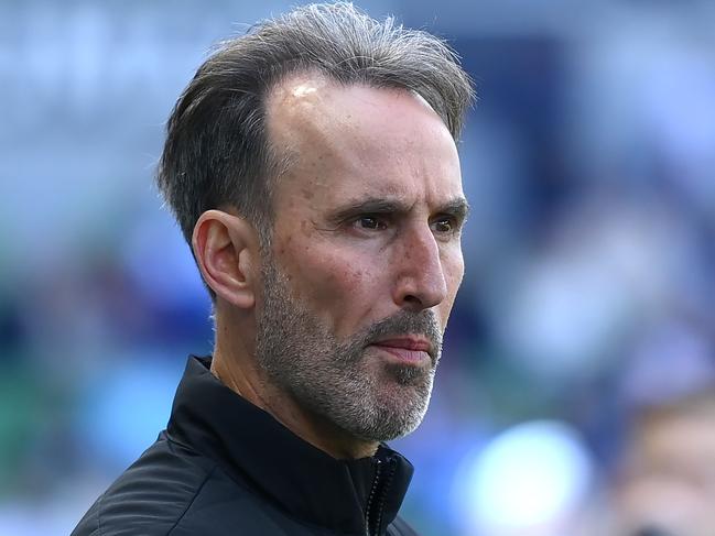 MELBOURNE, AUSTRALIA - NOVEMBER 12: Aurelio Vidmar the Melbourne City coach looks on during the A-League Men round four match between Melbourne City and Macarthur FC at AAMI Park, on November 12, 2023, in Melbourne, Australia. (Photo by Quinn Rooney/Getty Images)