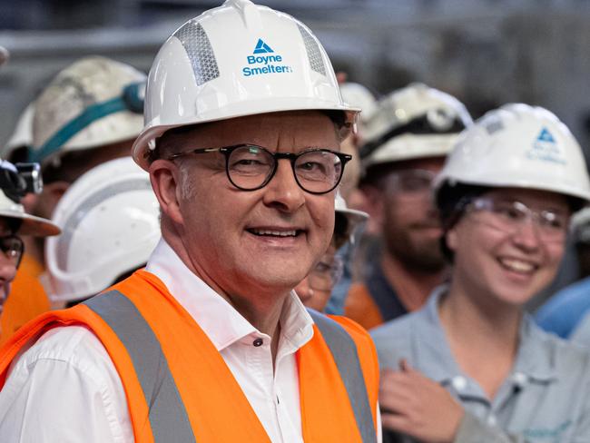 GLADSTONE, AUSTRALIA - NewsWire Photos - March 18, 2025: The Prime Minister Anthony Albanese during a visit to the Rio Tinto Boyne Smelters in Gladstone, QLD.  Picture: NewsWire / Paul Beutel