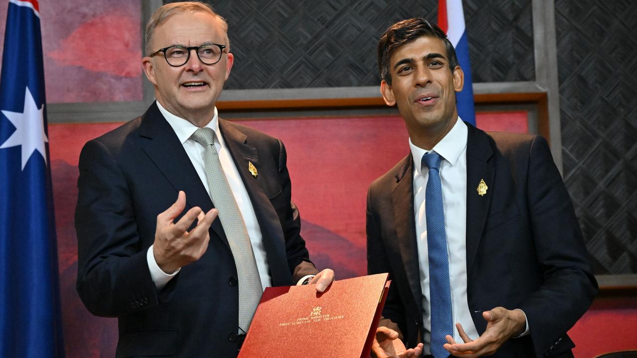 Prime Minister Anthony Albanese and British Prime Minister Rishi Sunak will meet US President Joe Biden in San Diego. Picture: Getty Images