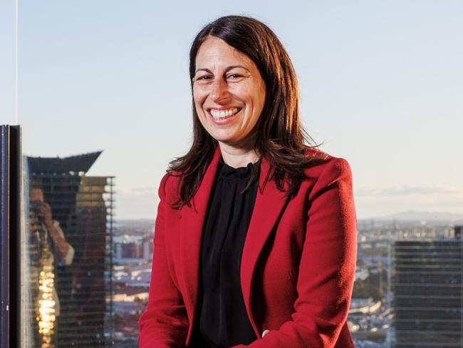 15/08/2023 Transurban Chief Executive Officer Scott Charlton with Chief Financial Officer Michelle Jablko, pictured at their Melbourne HQ. Photo: Aaron Francis / Transurban