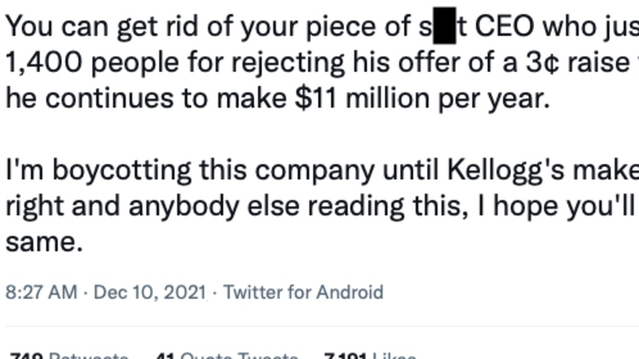 Pemogokan Kellogg: Twitter menyerukan boikot setelah perusahaan sereal menggantikan pekerja