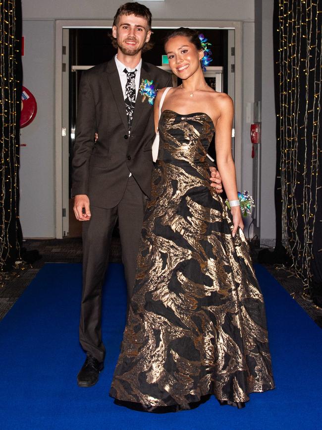 Shan Aughterson and Lachy Sloan at the Year 12 School formals of Darwin High School at Darwin Convention Centre, Darwin. Picture: Pema Tamang Pakhrin.