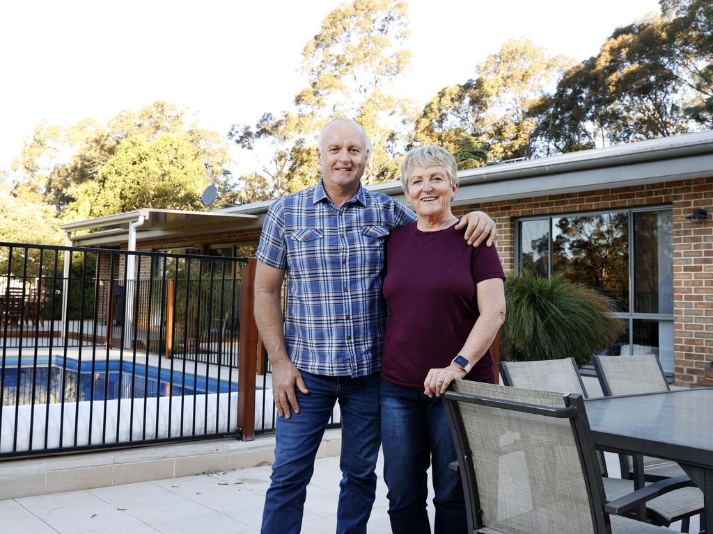 Pat Curran, with wife Kerrie, said their Tapitallee home was an idyllic spot. Picture: Jonathan Ng