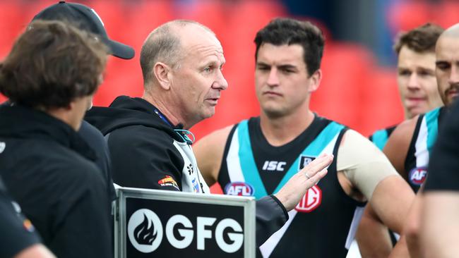 Port Adelaide coach Ken Hinkley has his side humming. Picture: Getty Images