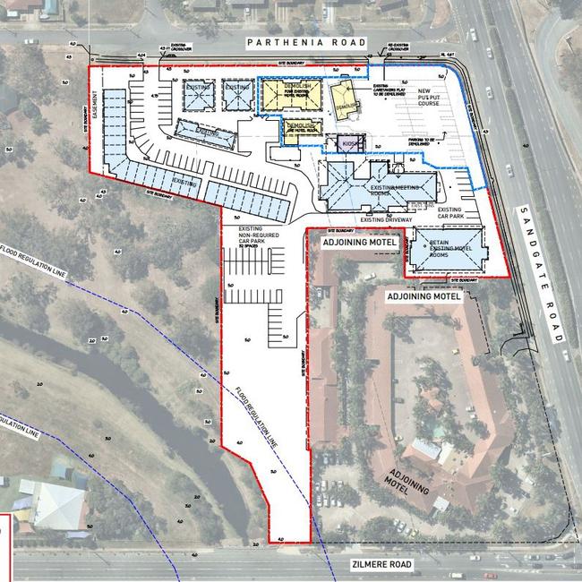 A putt-putt course and indoor golf driving simulator is proposed for a section of this block of land at Boondall. Image: Brisbane City Council pdonline