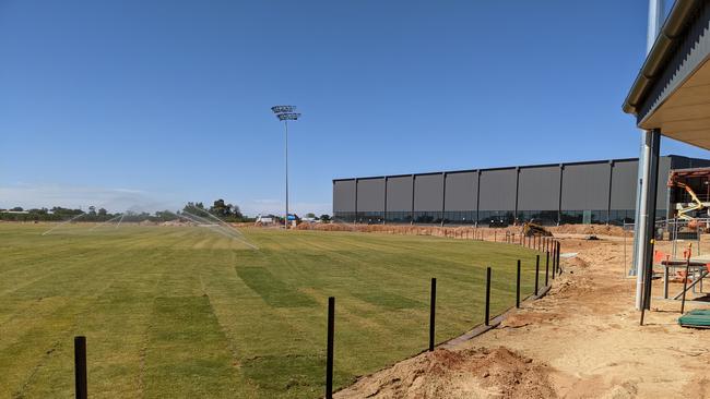 The Mildura South Regional Sporting Precinct hub under-construction. Picture: Michael DiFabrizio