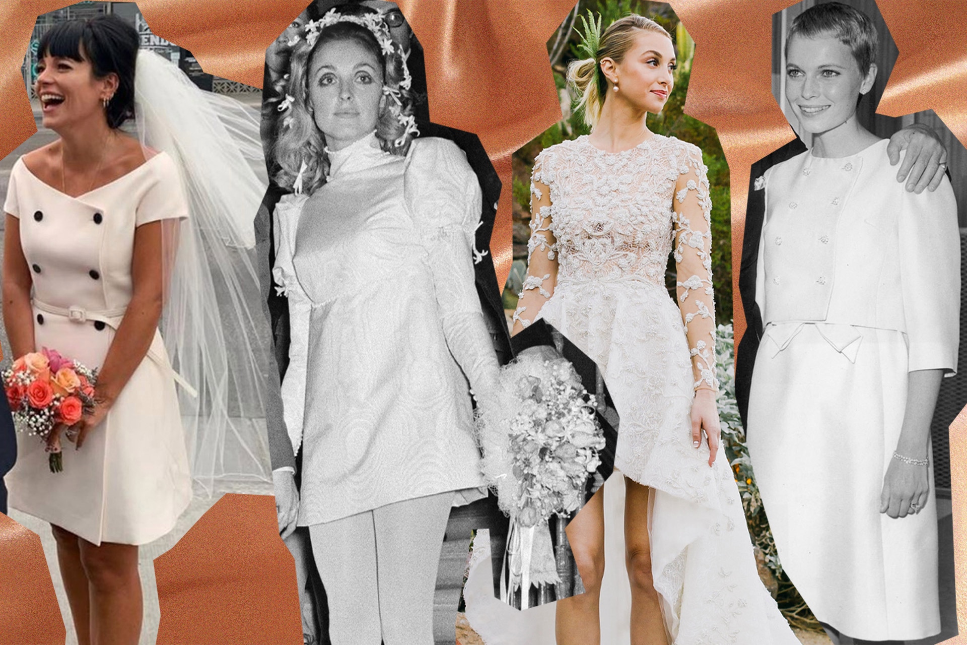 Celebrity short sales wedding dresses