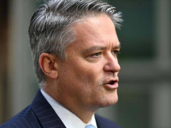 Minister for Finance Mathias Cormann told reporters today he was committed to the initial deal. Picture: AAP Image/Mick Tsikas