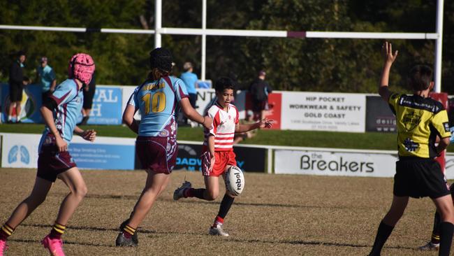 Brisbane Broncos Old Boys action: Keebra Park v Palm Beach Currumbin.