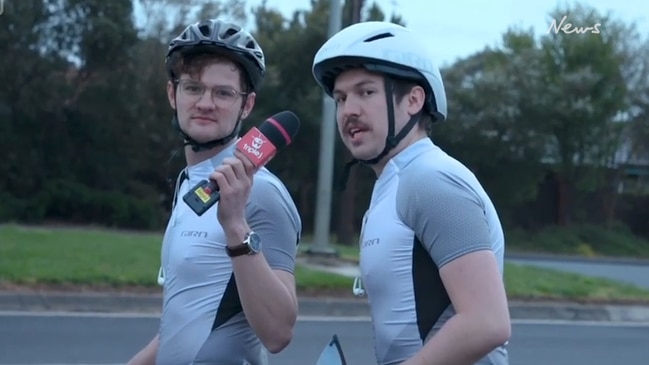 Triple J’s Ben and Liam ride bike to One Night Stand