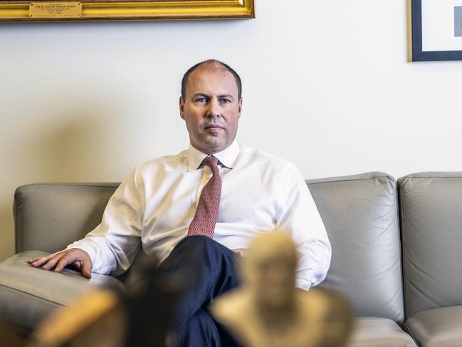 CANBERRA, AUSTRALIA - APRIL, 15, 2021: The Treasurer Josh Frydenberg in Parliament House Canberra. Picture: Gary Ramage