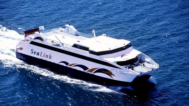 Kangaroo Island’s Sealink "Sealion 2000" fast ferry in operation.