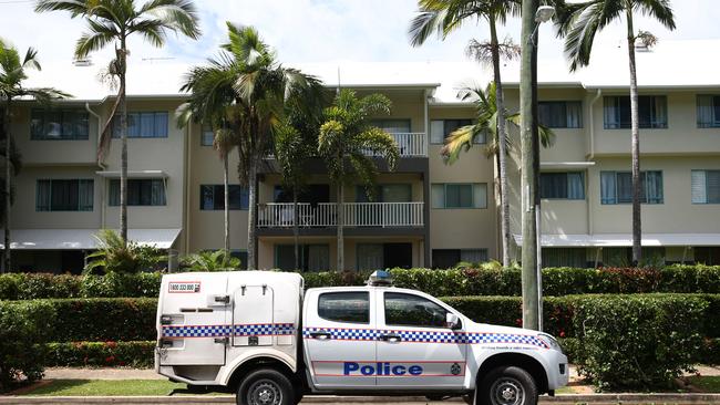 Police officers were called to the Coral Sands Apartments at Trinity Beach on March 31, 2018, where the decomposing body of Kay Dix, 71, was found on a bed covered with blankets and towels. PICTURE: BRENDAN RADKE