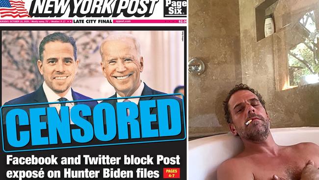 The New York Post story was blocked by Facebook and Twitter.