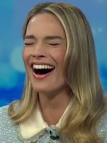 But she quickly realised her mistake and laughed it off. Picture: Ten