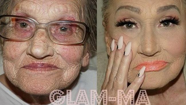 A high-profile makeup artist has turned from transforming celebrities to working on her grandmother.