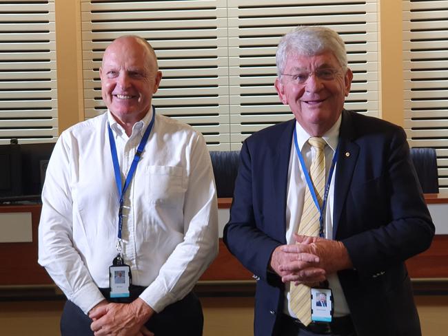 Central Coast acting CEO Rik Hart and interim administrator Dick Persson AM.