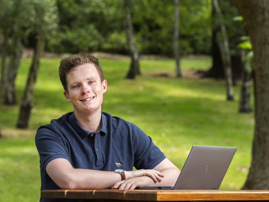 Logan Howell achieved 24 high distinctions in his science degree at UTAS. Picture: CHRIS KIDD