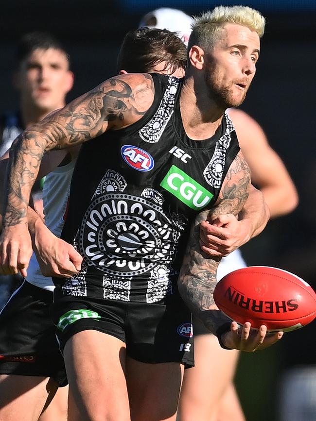 Magpies defender Jeremy Howe is another popular trade target.