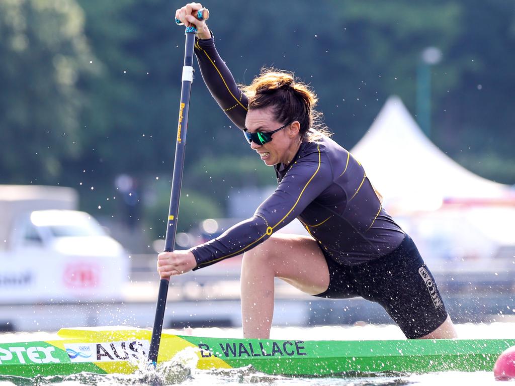 Wallace at the 2019 ICF Canoe Sprint World Championships in Germany.