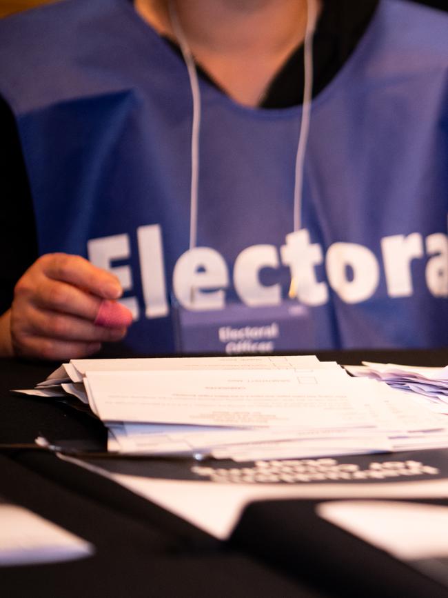 The City of Adelaide election count in November 2022. Picture: The Advertiser/ Morgan Sette