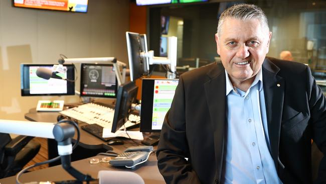 Ray Hadley in his studio. Picture Renee Nowytarger / The Australian